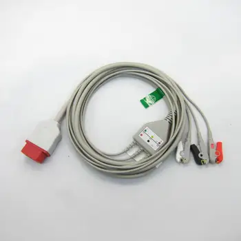 Едно парче Кабел за ЕКГ на Пациента IEC С 3-ма и 5-ма се залепва За Монитор ЕКГ-Электрокардиографа Biomet BM7