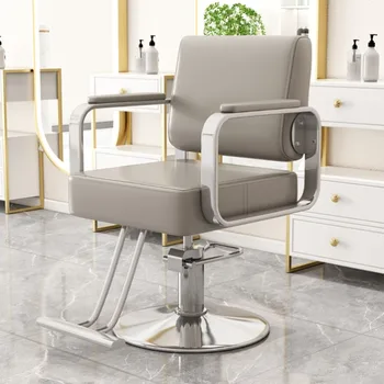 Фризьорски стол за козметичен салон, стол за лице, Въртящо се на козметични стол, Ноктите салон, Ергономична луксозно обзавеждане Silla Barberia