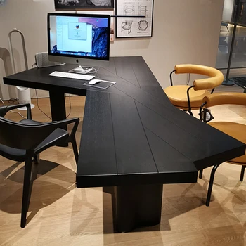 Ръководител на бюрото на шефа от масивно дърво дизайнерски студиен масичка за кафе с необикновени форми офис компютърно бюро бюро