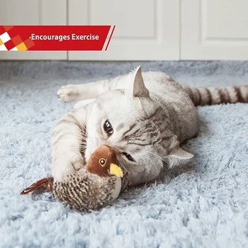 Играчки за котки GiGwi MELODY Chaser Имитират истинските звуци на животни Дизайн с имитация на пера, интерактивни играчки за домашни любимци