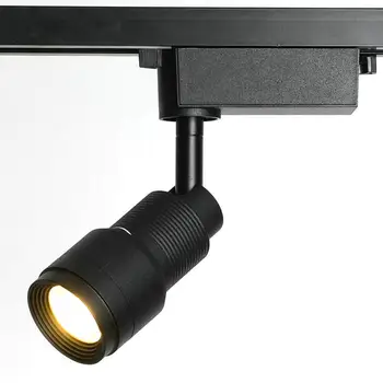 Модерни led трековые светлини Zoom мощност 10 W, монтирани на релси, точка осветление черен цвят с регулируем фокус, тавана хирургична лампа, прожектор, промишлена лампа