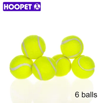 Играчка за кучета HOOPET, шест топки за тенис, устойчиви на укусам кучета, стоки за дресура кученца, стоки за домашни любимци