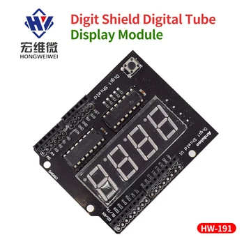 Digit Shield 4-цифрен led дигитален клиенти дисплей R3 Модул черна платка Fast 5641 Цифров клиенти модул за Arduino Four Digital Module