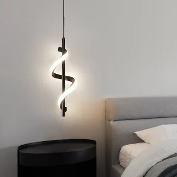Модерен алуминиев led окачен лампа за спални, прикроватной нощни шкафчета, кът за хранене, декорация на дома, полилеи, подвесное осветление