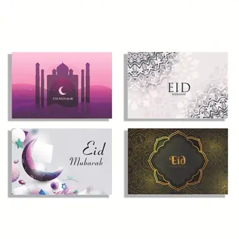 Мюсюлманските Празнични Картички и Пликове Набор от Пликове Рамадан Празничен Ден Мюсюлмански Подаръци Празнични Поздравителни Картички Празничен Ден Мубарак Картички С Конвертами