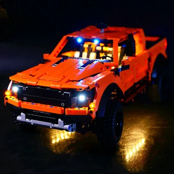 Комплект радиоуправляемой led Подсветка за LEGO 42126 F-150 Raptor Building Blocks Тухлена Играчка (Само led Светлини, Модел, без блоковете)