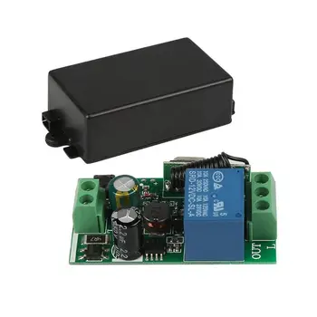 Универсален 433 Mhz AC 220 В 1-канален пулт за дистанционно управление на Мини-модул за безжичен релейного приемник за гараж с радиочестотни предавател 433 Mhz