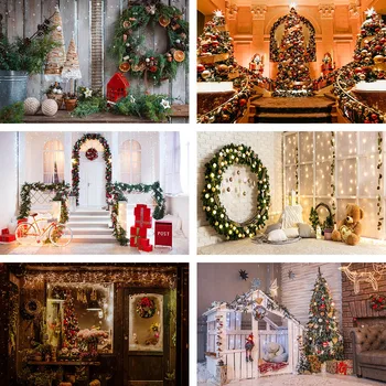 Зимна фон за Коледната елха, Венец, Магазин за подаръци, Коледни Лосове, на Фона на портретна фотография, фотографско студио, декор Фотозоны, подпори