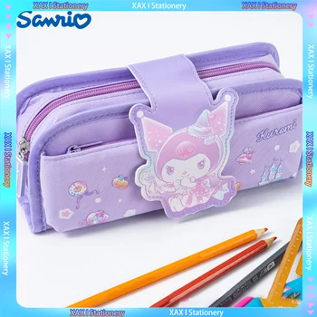 Нов Кавайный Аниме-молив случай Sanrio Сладко Kuromi My Melody Студентски Чанта за съхранение на канцеларски материали, консумативи, Ученически Пособия, Подарък за момичета Студентски Награда