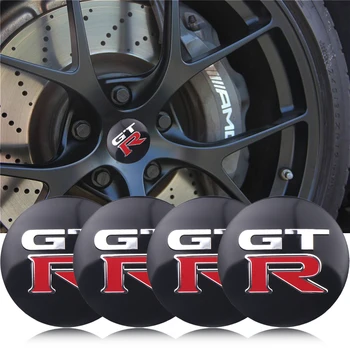 4шт 56 мм 60 мм Автомобилен Стайлинг Волан гума Център на Колелото на Иконата на стикера на Капачката на Главината на Емблемата на Етикети Символ за GTR r33 r35 Аксесоари