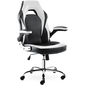Компютърни игри JHK, офис ергономичен масата, облегалките на стол, въздушната възглавница за шията и вградена корекция на долната част на гърба, в черно и бяло