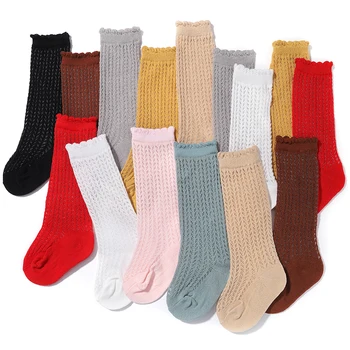 1 чифт меки чорапи, ръчно изработени в корейски стил за момчета и момичета 1-6 години, модни обикновена ежедневни чорапи, чорапи от полиестер, Едро подарък