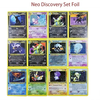 На карти Pokemon 1-во издание Нео Discovery Set Балони флаш-карти umbreon espeon Classic Game Collect PTCG Houndoom Нео Genesis
