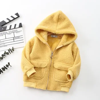 Модни детски топло яке 2020 г., есенно-зимна детска горна дреха с качулка, палто за малки момчета и момичета, 100-140 пуловери TX350
