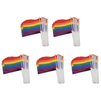 250 опаковки преливащи малки мини квадратчетата, украса за парти Rainbow Pride