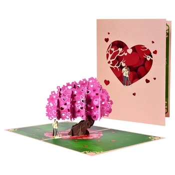 Картичка за Св. Валентин, 3D Поздравителна картичка за Св. Валентин, сватба, Годишнина, участието, За мъже и жени