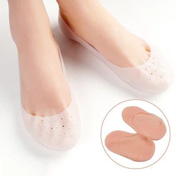 1 Чифт Нежни силиконови овлажнители гелевых чорапи, на пръсти, подобни на протектор за грижа за напукана кожа на краката, Масажор за крака, дамски силиконови крачета