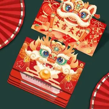 Китайското празнична украса, сгъваема червен плик, на празника на Пролетта, 