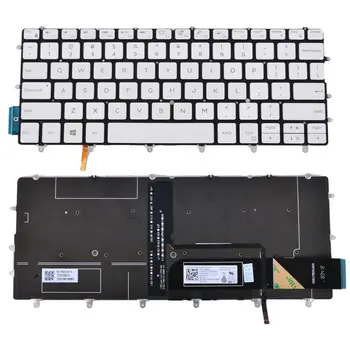 Клавиатура с подсветка за Dell XPS 13 9370 9380 9370 9380 US бял черен 0N3NG0 0KPP2C