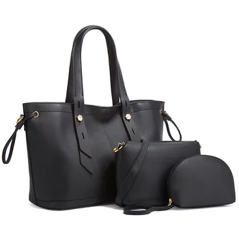 Дамски чанти голям капацитет; чанти-незабавни посланици; високо качество на пътни чанти през рамо от изкуствена кожа; всекидневни комплект от 3 теми; нова чанта през рамо