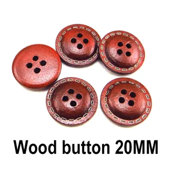 100ШТ 20 мм дървени сферични копчета за кръгли палта, обувки, аксесоари за шиене на дрехи MCB-040