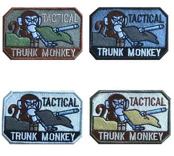 Маймуна Войници Тактически Иконата на Багажника Маймуна Забавно Нашивка с Бродерия Cartoony бронирана кола Военни Униформи Colorway Аксесоари