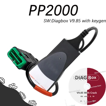 инструменти за проверка на PP2000 Diagbox V9.85 от диагностично средство keygen obd2 скенер Многоезичен pp2000 автоматично предварително камиони vcd НОВА
