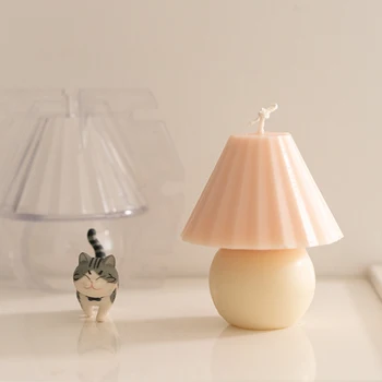 3D Плиссированный Маса Агне Форма За Свещи, Ръчно изработени Arcylic Геометрична Ароматна Свещ За Производство на Смола Форма За Сапун Кубче Лед Форми За Печене Подарък