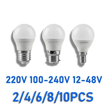 G45 LED МИНИ-лампа 110V 220V на 12V-48V E14 E27 B22 база без строба топло бяла светлина Студена бяла е подходящ за кухненски тоалетна
