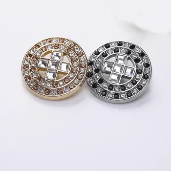 10 БР. Кухи метални копчета с диаманти за якета, пуловери, аксесоари с кръгла катарама от сплав, направени със собствените си ръце