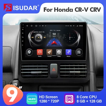 9-инчов автомобилното радио Isudar Android 12 за Honda CR-V, CRV 2001-2006 Carplay Auto Стерео GPS Без 2din