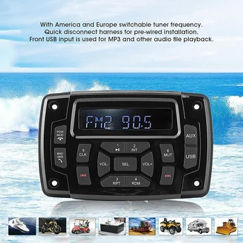 Морската Bluetooth приемник, MP3 плеър, 12 ЗА FM, AM-приемник, стереоприемник за морски лодки Marine Стерео уредба,
