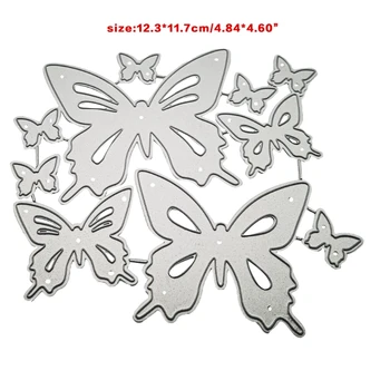 F2TE Красиви Пеперуди От Въглеродна Стомана Режещи Удари САМ За Scrapbooking Фотоалбум Полагане на Хартиени Картички Изготвяне на Шаблон Декор