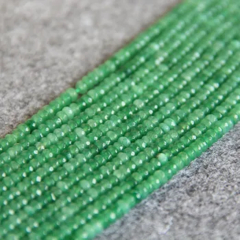 (Минимален Заказ1) 2*4 мм Разнообразни Нови Натурални Зелени Мъниста От Халцедона под Формата На Сметки Камък Свободни Мъниста DIY 15-инчов Дизайн на Бижута