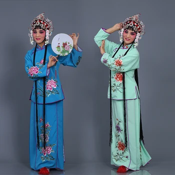 Пекинската опера е Качествена Дамски дрехи, чанта-кюлоты, костюми Госпожица, чието сценично облекло Huadan, мис Мома, палта + пола