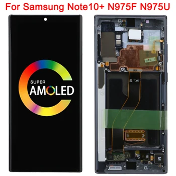 За Samsung Note 10 Plus Дисплей С Рамка Note10 Plus LCD SM-N975F N975A N975U Дисплей Със Сензорен Екран Дигитайзер