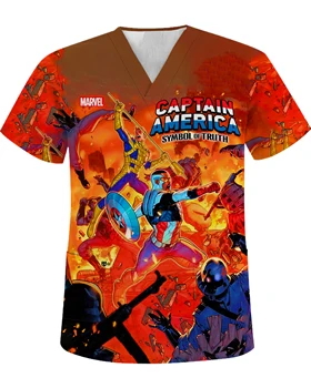Блузи Marvel С V-образно деколте и джобове, Тениски Оверсайз, Мъжки Летни дрехи за мъже, Облекло Manga Y2k, тениски, Мъжки Дамски тениска Venom