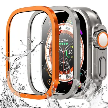 Стъклена калъф за Apple Watch Ultra 2 със защитен екран 49 мм водоустойчив калъф-броня за iWatch серията Ultra Accessories