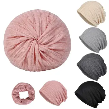Памучен дамски шапка с дишаща естествена обвивка за сън, пролетно-летни шапки, еластична, мека женска шапка Femmer
